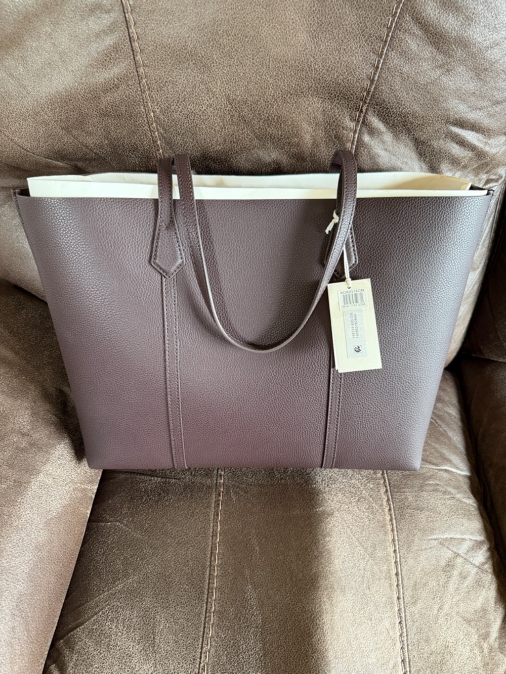 Tory Burch Perry Triple Compartment Leather Tote - Picture 8 of 14